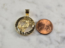 Load image into Gallery viewer, Womens Vintage Estate Gold Tone Zodiac Cancer Crab Pendant E2377