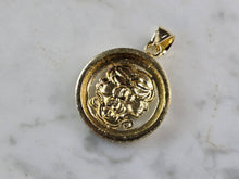 Load image into Gallery viewer, Womens Vintage Estate Gold Tone Zodiac Gemini Pendant E2383