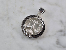 Load image into Gallery viewer, Womens Vintage Estate Sterling Silver Zodiac Libra Pendant 4.1g E2387