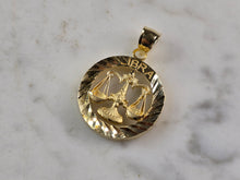 Load image into Gallery viewer, Womens Vintage Estate Gold Tone Zodiac Libra Pendant E2388