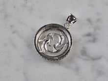 Load image into Gallery viewer, Womens Vintage Estate Sterling Silver Zodiac Pisces Pendant 4.1g E2389