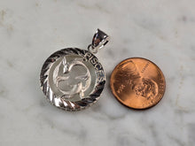 Load image into Gallery viewer, Womens Vintage Estate Sterling Silver Zodiac Pisces Pendant 4.1g E2389
