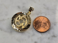 Load image into Gallery viewer, Womens Vintage Estate Gold Tone Zodiac Pisces Pendant E2391