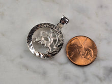 Load image into Gallery viewer, Womens Vintage Estate Sterling Silver Zodiac Sagittarius Pendant 4.1g E2392