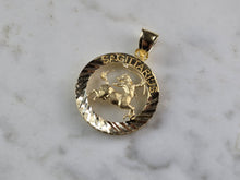 Load image into Gallery viewer, Womens Vintage Estate Gold Tone Zodiac Sagittarius Pendant E2393