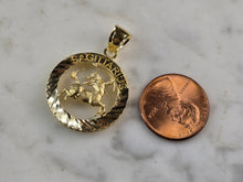 Load image into Gallery viewer, Womens Vintage Estate Gold Tone Zodiac Sagittarius Pendant E2393