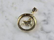 Load image into Gallery viewer, Womens Vintage Estate Gold Tone Zodiac Taurus Pendant E2397