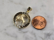 Load image into Gallery viewer, Womens Vintage Estate Gold Tone Zodiac Taurus Pendant E2397