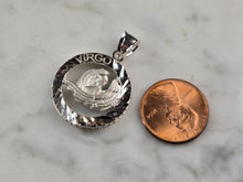 Load image into Gallery viewer, Womens Vintage Estate Sterling Silver Zodiac Virgo Pendant 4.1g E2398