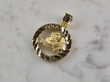 Load image into Gallery viewer, Womens Vintage Estate Gold Tone Zodiac Virgo Pendant E2399