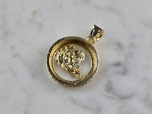 Load image into Gallery viewer, Womens Vintage Estate Gold Tone Zodiac Virgo Pendant E2399