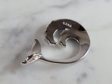 Load image into Gallery viewer, Womens Sterling Silver Blue Opal Modernist Whale Pendant 3.6g E2415