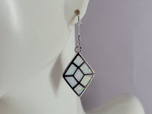 Load image into Gallery viewer, Womens Sterling Silver Modernist Opal Earrings 6.3g E2419