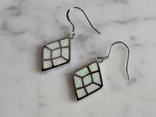 Load image into Gallery viewer, Womens Sterling Silver Modernist Opal Earrings 6.3g E2419