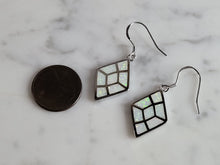 Load image into Gallery viewer, Womens Sterling Silver Modernist Opal Earrings 6.3g E2419
