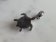 Load image into Gallery viewer, Womens Sterling Silver Blue Opal Sea Turtle Pendant 2.1g E2420