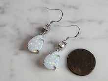 Load image into Gallery viewer, Womens Sterling Silver Modernist Opal Earrings 3.3g E2439