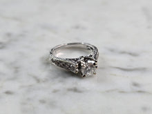 Load image into Gallery viewer, Women's Vintage Estate 14K White Gold 1.21cts Diamond Ring, 3.3g E2447