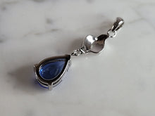 Load image into Gallery viewer, Womens Sterling Silver Blue Opal Modernist Pendant 3.7g E2462