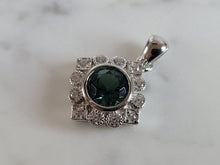 Load image into Gallery viewer, Womens Estate Sterling Silver Modernist CZ Pendant 2.7g E2485
