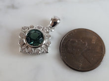 Load image into Gallery viewer, Womens Estate Sterling Silver Modernist CZ Pendant 2.7g E2485