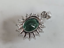 Load image into Gallery viewer, Womens Estate Sterling Silver Modernist CZ Pendant 2.5g E2499