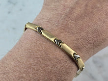 Load image into Gallery viewer, Womens Vintage Estate 14K Yellow Gold Modernist Bracelet 10.1g  E2621