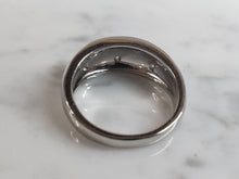 Load image into Gallery viewer, Womens Estate Sterling Silver Modernist Opal Ring 4.9g E2622