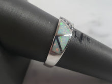 Load image into Gallery viewer, Womens Estate Sterling Silver Modernist Opal Ring 4.2g E2642