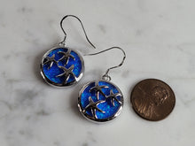 Load image into Gallery viewer, Womens Sterling Silver Blue Opal Star Fish Earrings 7.0g E2706
