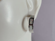 Load image into Gallery viewer, Womens Estate Sterling Silver Modernist Opal Earrings 4.5g E2721
