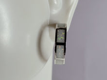 Load image into Gallery viewer, Womens Estate Sterling Silver Modernist Opal Earrings 4.5g E2721