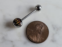 Load image into Gallery viewer, New Surgical Steel Iron Cross Flames Nipple Ear Tongue Piercing Barbell  E2724