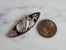 Load image into Gallery viewer, Womens Sterling Silver Opal Surfing Sea Turtle Pendant 4.1g E2751