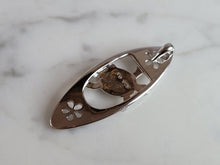 Load image into Gallery viewer, Womens Sterling Silver Opal Surfing Sea Turtle Pendant 4.1g E2751