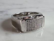 Load image into Gallery viewer, Mens Vintage Estate Sterling Silver CZ Ring 11.8g E2785