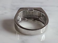 Load image into Gallery viewer, Mens Vintage Estate Sterling Silver CZ Ring 11.8g E2785