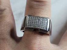 Load image into Gallery viewer, Mens Vintage Estate Sterling Silver CZ Ring 11.8g E2785
