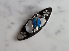 Load image into Gallery viewer, Womens Sterling Silver Opal Surfing Sea Turtle Pendant 3.8g E2803