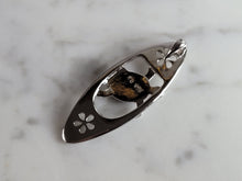Load image into Gallery viewer, Womens Sterling Silver Opal Surfing Sea Turtle Pendant 3.8g E2803