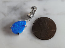 Load image into Gallery viewer, Womens Sterling Silver Blue Opal Modernist Pendant 1.7g E2815