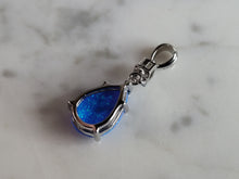 Load image into Gallery viewer, Womens Sterling Silver Blue Opal Modernist Pendant 1.7g E2815