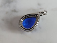 Load image into Gallery viewer, Womens Sterling Silver Blue Opal Modernist Pendant 2.6g E2824