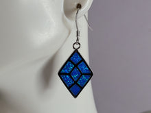 Load image into Gallery viewer, Womens Sterling Silver Modernist Blue Opal Earrings 6.2g E2830