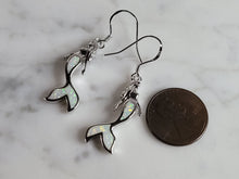 Load image into Gallery viewer, Womens Sterling Silver Modernist Opal Mermaid Earrings 5.1g E2836