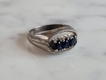 Load image into Gallery viewer, Womens Sterling Silver Sapphire Ring 4.5g #E2843