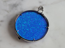 Load image into Gallery viewer, Womens Sterling Silver Blue Opal Koi Fish Pendant 10.7g E2864