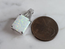 Load image into Gallery viewer, Womens Sterling Silver Modernist Opal Stone Pendant 2.1g E2865