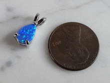 Load image into Gallery viewer, Womens Sterling Silver Blue Opal Modernist Pendant 0.9g E2868