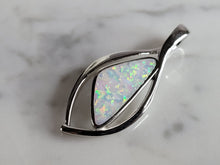 Load image into Gallery viewer, Womens Sterling Silver Opal Modernist Pendant 4.8g E2870